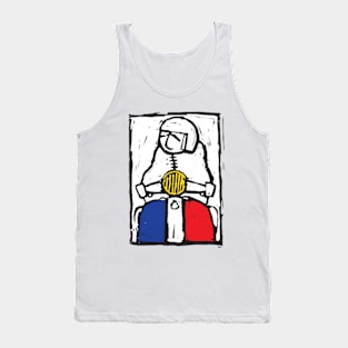 Classic Retro, Vintage,  Scooter, Scooterist, Scootering, Scooter Rider, Mod Art Tank Top